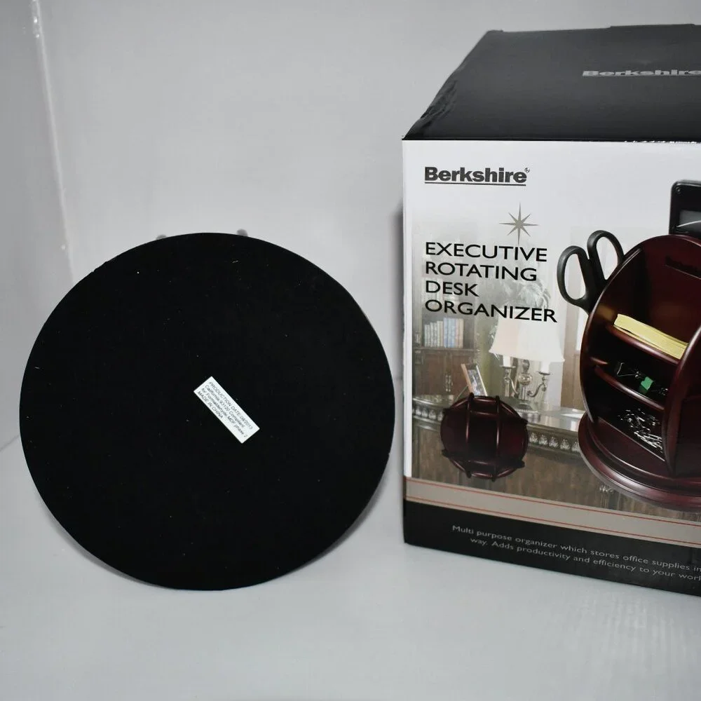 Berkshire Executive Rotating Desk Organizer in Mahogany #BRK-19882 NWT